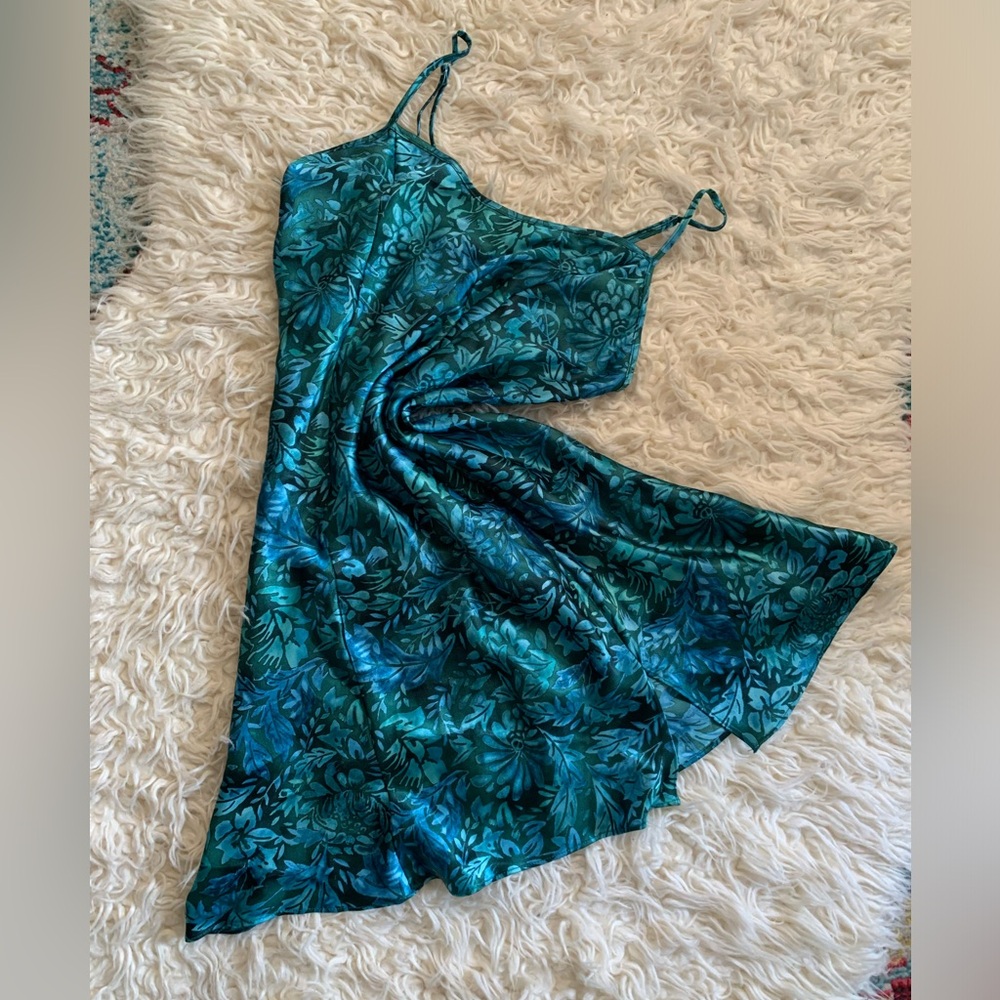 Vintage 90s Y2K Fairycore sateen slip mini dress